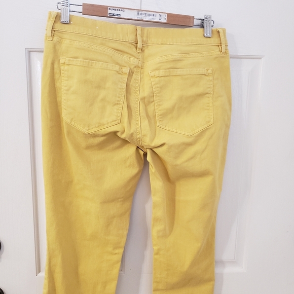 LOFT modern skinny crop soft yellow denim jeans - Picture 6 of 10